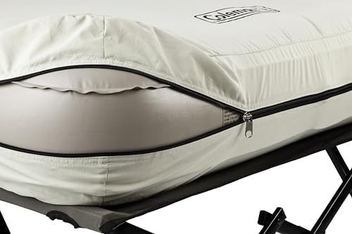 Coleman Queen-Size Airbed Cot Combination, Folding Air Mattress with Steel Frame & Side Table, Battery Pump Included, Great for Camping, Lounging, Elevated Sleeping, Guests, & More - Image 4
