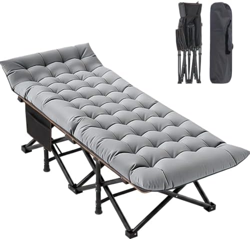 DoCred Folding Camping Cot with Mattress, Heavy Duty Folding Cot by DoCred