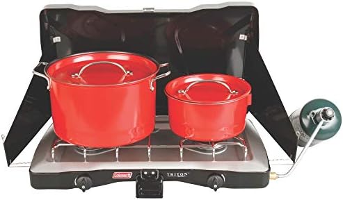 Coleman Triton 2-Burner Propane Stove, Portable Camping Cooktop with 2 Adjustable Burners & Wind Guards, 22,000 BTUs of Power for Camping, Tailgating, Grilling, BBQ, & More - Image 3