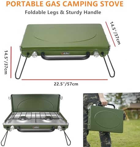Portable Camping Gas Stove 2-Burner - Image 2