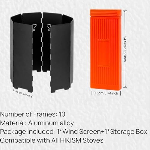 Black Camping Stove Windscreen,Lightweight Aluminum Outdoor Windshield Gas Stove Wind Screen for Camping, Wind Guard Glamping, Hiking, Picnic, Backpacking - Image 3