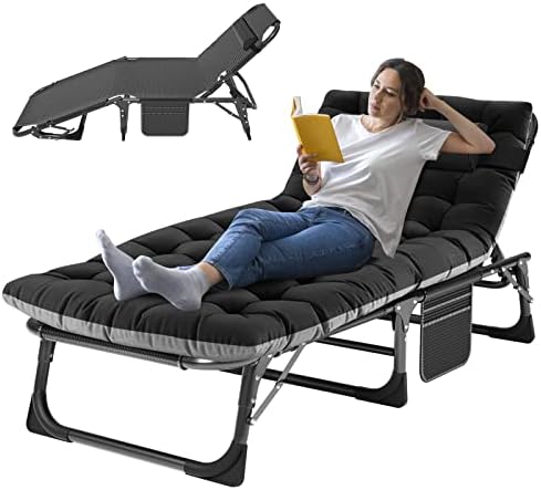 ABORON Extra Wide 28-Inch Folding Camping Cot for Adults with Mattress by ABORON