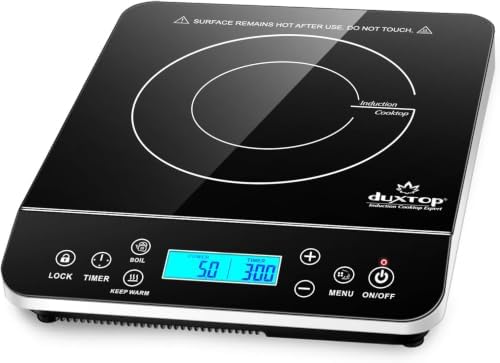 Duxtop Portable Induction Cooktop Burner,Induction Hot Plate with LCD Sensor Touch 1800 Watts,Silver 9600LS/BT-200DZ,(Pack of 5) by duxtop