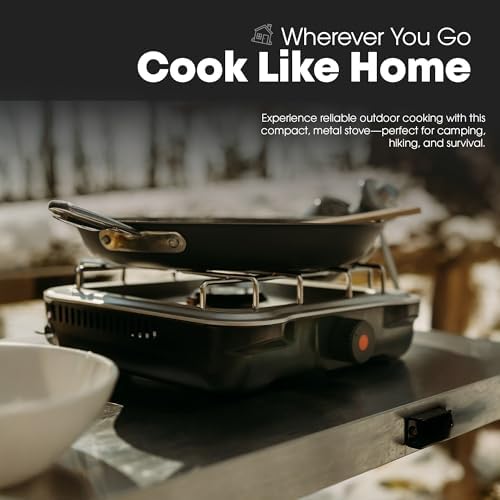 GasOne Single Propane Burner Camp Stove – 10,000BTU Portable Stove Propane Grill in Midnight Blue with Removable Cooking Grid – Large Easy to Use Knob – Carry Case Included - Image 6