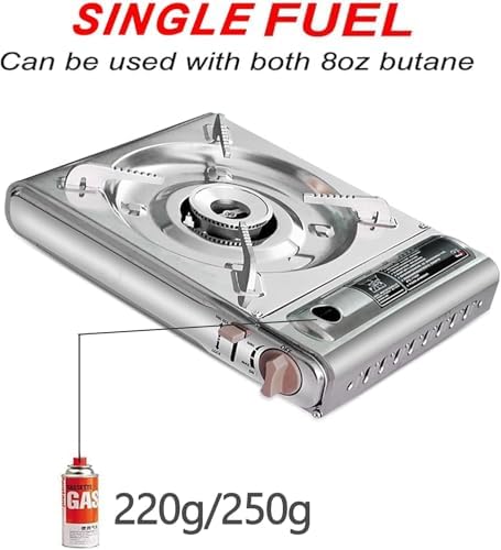 Detachable Grill Pan & Gas Stove Combo with Safety Auto-Eject | Portable Suitcase Design for Camping, Tailgating, Picnics, Indoor/Outdoor Cooking & Hot Pot - Image 5