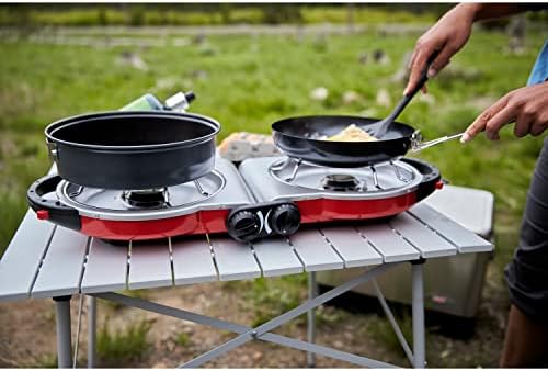 Coleman Fold ‘N Go 2-Burner Propane Stove, Dual Adjustable Burners with 20,000 BTUs of Power & InstaStart Ignition, Great for Camping, Tailgating, Grilling, & More - Image 3