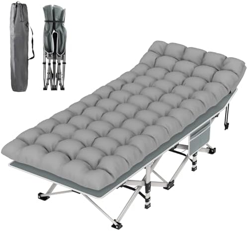 Suteck Camping Cot, Folding Camp Bed for Adults with Soft Thicker Cushion by Suteck