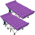 2 Pack Camping Cot with Comfortable Mattress, Folding Camping Bed by GETOVIN