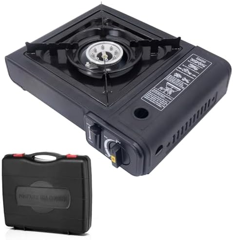 ShellKingdom Camping Stove Portable Outdoor Emergency Butane Stove Burner with Carrying Case For Camping, Picnics, Hiking, BBQ by ShellKingdom
