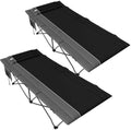 TIMBER RIDGE Extra Wide Heavy Duty Camping Cot for Adult, Easy Set Up Oversized Sleeping Cot with Carry Bag for Camping, Travel and Outdoors, Support up to 450lbs, Blue, 2 Pack by TIMBERRIDGE