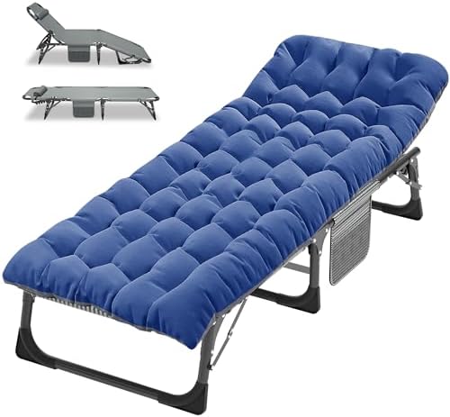 ABORON Camping Cot for Adult Extra Wide, Heavy-Duty 1200D Oxford Cot for Sleeping, Portable Folding Camp Bed with Mat by ABORON