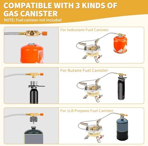 11800W Portable Windproof Camping Stove Lightweight Camp Stove Collapsible Backpacking Stove with EVA Box for Outdoor Camping Cooking Hiking and Picnic, white - Image 6