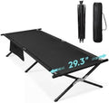 WLIVE Folding Camping Cots for Adults with Carry Bag, 300 lb, Black by WLIVE