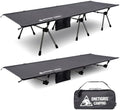 ONETIGRIS SUPRANUBIS Camping Cot, Height Adjustable with Cot Leg Extenders, Strong Support 330lbs, Lightweight Comfortable Folding Bed for Camping, Hiking, Travel, Truck, Beach, Office Nap by OneTigris