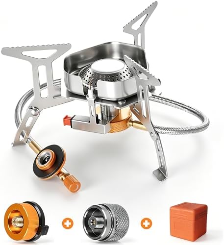 SHENDU 3500W Windproof Camping Backpacking Stove Foldable Fuel Adapters by Unknown