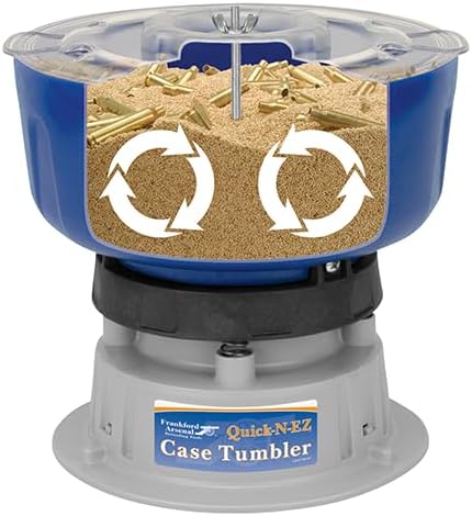 Frankford Arsenal Quick-N-EZ Vibratory Case Tumbler with Clear Viewing Lid and Durable Construction for Reloading, Cleaning and Dry Tumbling Brass Cases - Image 2