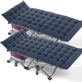 DoCred Folding Camping Cot with Mattress, 2 Pack Heavy Duty Folding Cot by DoCred