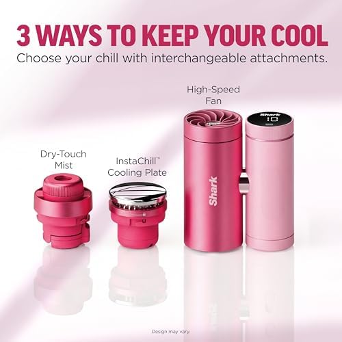 Shark ChillPill 3-in-1 Fan, Mist and Cooling Plate, Dragon Fruit, FA022PK - Image 5