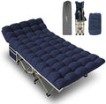 YELLOW JACKET Folding Camping Cot with Mattress, Upgraded 32" Wide Cot for Camping, Folding Sleeping Cot with Carry Bag, Camping Cots for Adults Idea for Home, Office & Travel by YELLOWJACKET