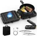 Camping Stove 2 Burner 20000 BTU, Folding Propane Stove with Carrying Bag by LOVESPORTSLOVELIFELOVEU