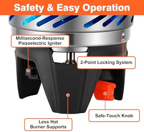 Backpacking and Camping Stove Cooking System | 110-Second Fast Boil,6-in-1 Integrated 1L Portable Pot Set with Jet Burner, 630g Ultralight,Detachable Pan Stand for Hiking,Fishing,Hunting - Image 4