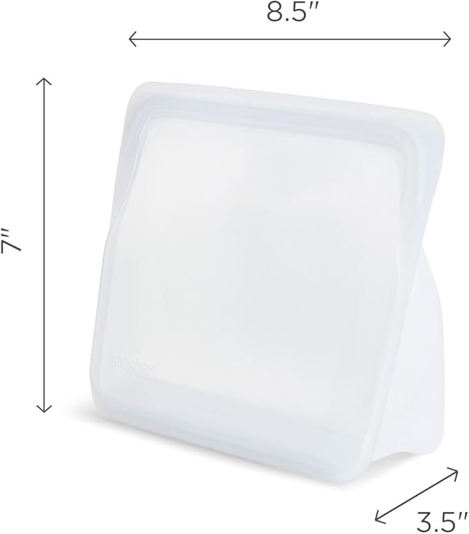 Stasher Premium Silicone Reusable Food Storage Stand-Up Mid Bag, Sous Vide - Image 5