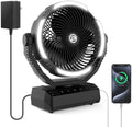 PANERGY Camping Fan with Light - 20000mAh Rechargeable Battery Fan with Charger, 70Hrs Cooling Time, 4 Speeds, 110° Auto Oscillation & 270° Pivot Design with Hook for Camping/Power Outage/Hurricane by PANERGY