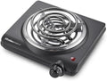Elite Gourmet ESB100B Single Coiled Burner Hot Plate, Countertop, Black by EliteGourmet