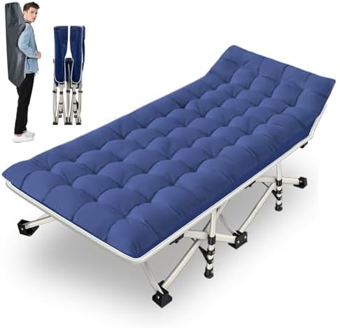 27" Camping Cot with Mattress, 450LBS Camping cots for Adults by NESDCC