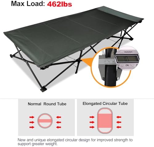 REDCAMP 39.4" W Extra Large Camping Cot for Adults 500lbs - Image 5