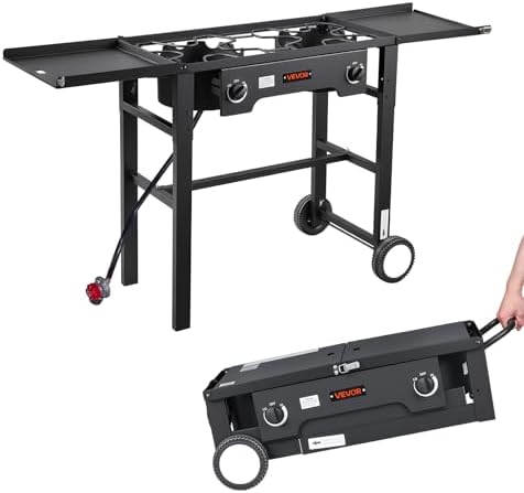 VEVOR 2 Burner Outdoor Propane Gas Stove, Propane LPG Gas Camping Stove, by VEVOR