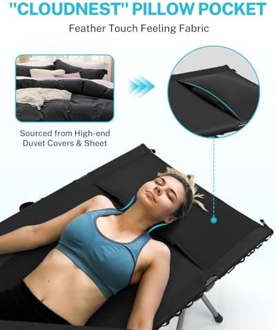 Gonex Camping Cot with Adjustable Height, Portable Folding Cot for Adults - Image 5
