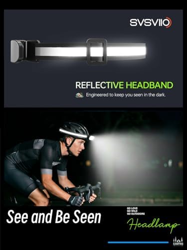 svsviio K0206*2PCS 1500 Lumens Rechargeable LED Headlamp,Super Bright 230° Wide Beam Head lamp,3 Modes,Lightweight,IPX5,Head Lights for Forehead,Hard Hat Flashlight for Adults Camping Essentials Gear - Image 3