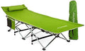 Alpcour Folding Camping Cot – Deluxe Collapsible Single Person Bed in a Bag w/Pillow for Indoor & Outdoor Use – Ultra Lightweight, Comfortable, Heavy Duty Design Holds Adults & Kids Up to 300 Lbs by Alpcour