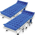 2 Pack Camping Cot with Thick Pad,Load up to 450LBS by NESDCC