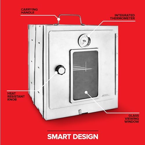 Modern Innovations Portable Camping Oven, Folding Camping Stove for Baking Cinnamon Rolls, Breads, and Muffins, Outdoor Portable Oven for Use with Wood Burning Fire, Propane Stoves, Campers, and More - Image 5