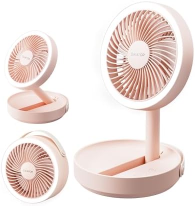 Gaiatop Foldable Desk Fan with Night Light, 6.8in Portable Travel Fan by GAIATOP
