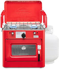 Hike Crew Outdoor Gas Camping Oven w/Carry Bag | CSA Approved Portable Propane-Powered 2-Burner Stove & Oven | Auto Ignition, Overheat Safety Shutoff, Built-In Thermometer | Hose & Regulator Included by HikeCrew