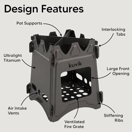 Kuvik Titanium Wood Stove - Ultralight and Compact Stove for Backpacking - Image 3