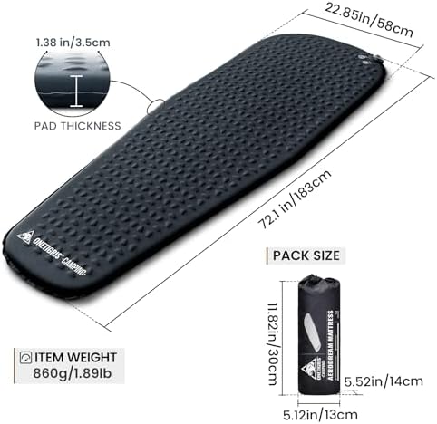 ONETIGRIS CAMPING AERODREAM Self-Inflating Mattress,4.1 R - Image 3