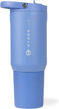 HydroJug Sport - Stainless Steel Tumbler with Straw, Vacuum Insulated, 20oz Leakproof Water Bottle, Ergonomic Design, Reusable, Dishwasher Safe, Rubber Base, Durable for Gym or Outdoors, Light Blue by Hydrojug