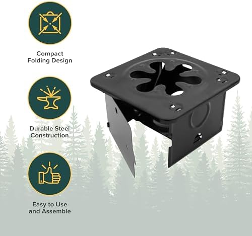 Coghlan's Portable Folding Camp Stove – Compact, Lightweight Steel Cooking Stove for Camping, Backpacking, Hiking, or Emergency Use – Uses Canned Heat or Fuel Tablets, Black - Image 2