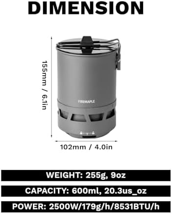 Fire-Maple Petrel Quickboil Pro Cooking System Ultralight Stove Pot Set - Image 4