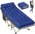 Folding Camping Cot with Mattress for Adults,28" Wide,600LBS by Candockway