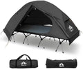 Night Cat Camping Cot Tent - Waterproof 1-Person Off-Ground Combo Cot Bed for Adults Portable Easy Set-up Tent Black 31.5'' Width by NightCat