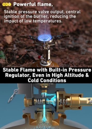 CAMPINGMOON Titanium Backpacking Stove Pressure Regulator Igniter XT-2F - Image 4