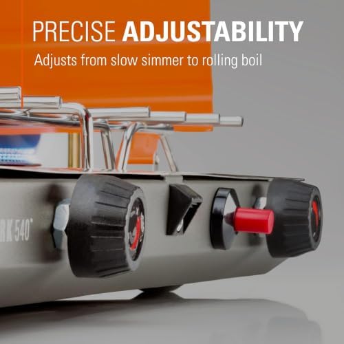 GSI Outdoors Selkirk 540+, Portable Outdoor Camping Stove, 2-Burner Propane Grill, 14,000 BTU High-Output Adjustable Burners, Integrated Igniter and Wind Guards - Image 4
