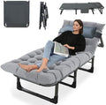 Folding Camping Cot for Adults,Adjustable Sleeping Cot with Mattress by Unknown