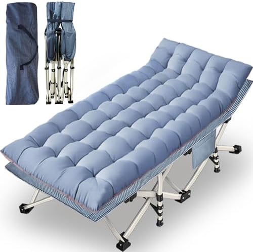 Camping Cot for Adults, 32" Wide Cots for Sleeping with Mattress by GETOVIN