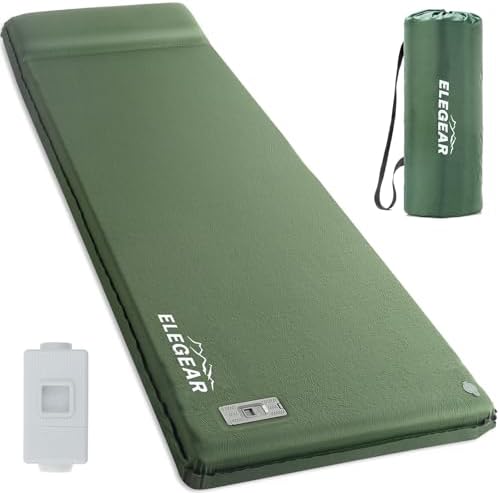 Elegear Self Inflating Sleeping Pad with Electric Pump Memory Foam 3.15" by Elegear